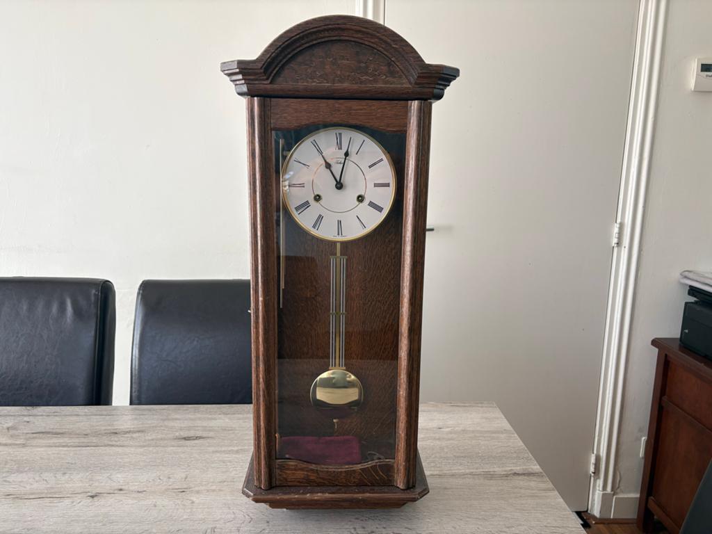 Teka wandklok met slinger - Klassiek design, Ophalen of Verzenden