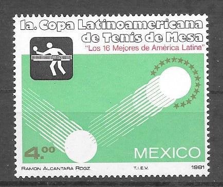 Mexico 1981  Tafeltennis, Verzenden, Postfris, Noord-Amerika