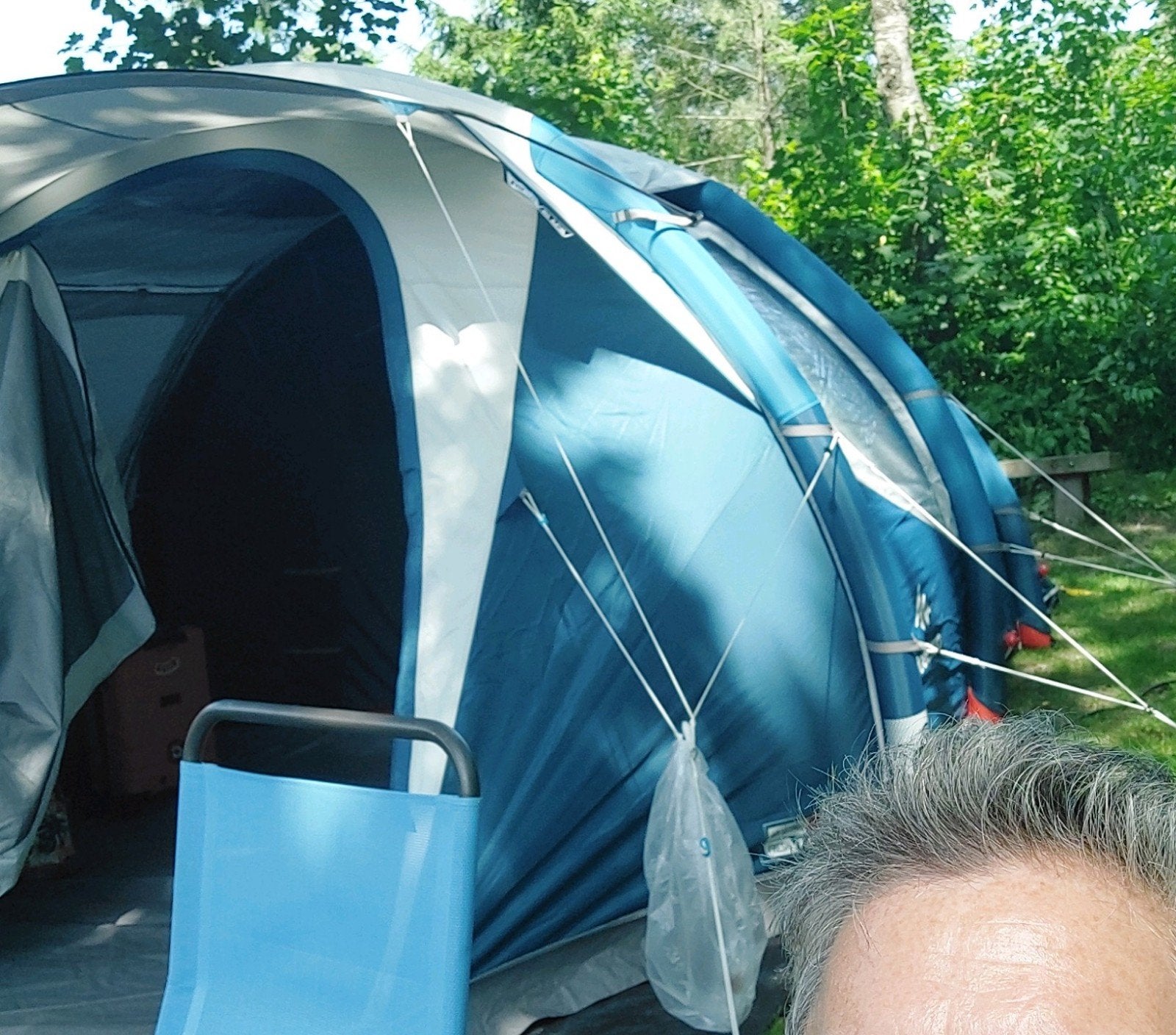 Decathlon quechua Air Tent fresh en black - Comfortabel Kamp, Caravans en Kamperen, Ophalen, Zo goed als nieuw, Tot en met 4
