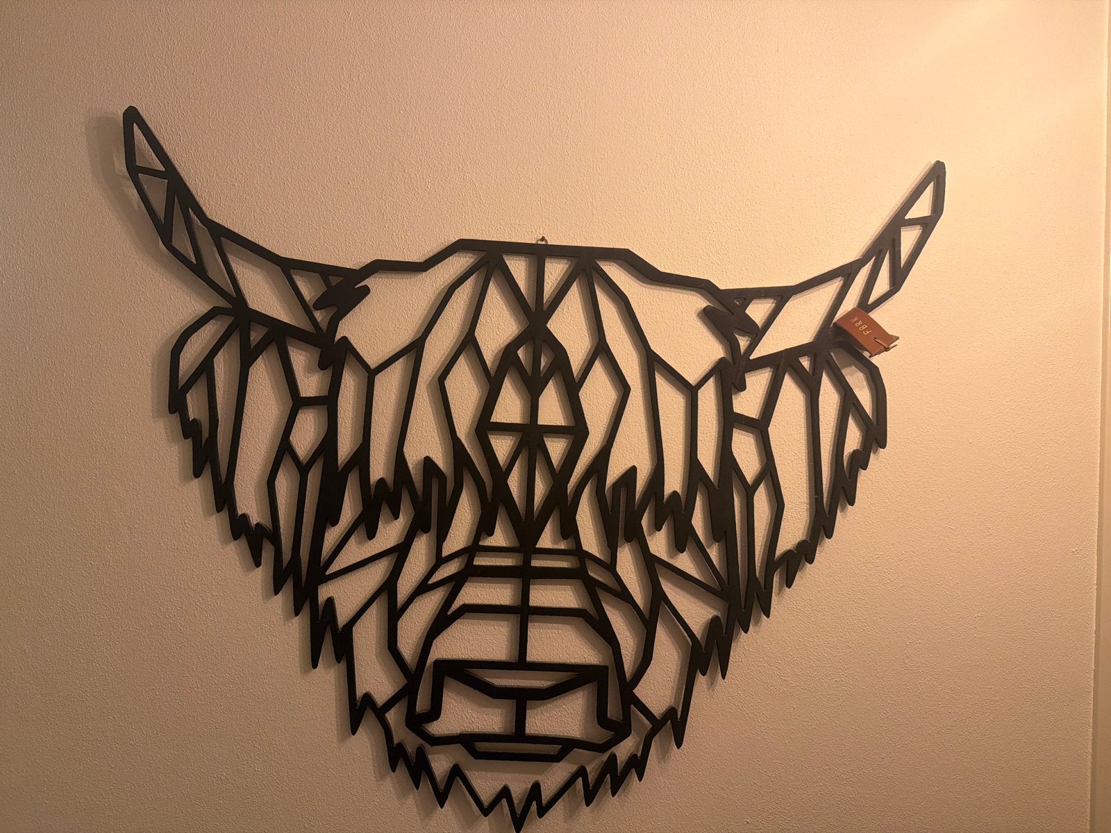 Wanddecoratie Schotse Hooglander - Zwart hout, Ophalen, Wandsculptuur, Gebruikt, Industrieel