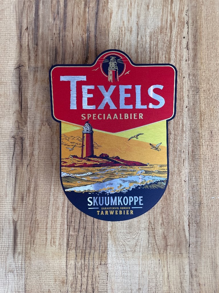 Reclamebord Texels Speciaalbier Skuumkoppe, alu 40x52cm, Ophalen of Verzenden, Nieuw, Reclamebord, Plaat of Schild, Overige merken