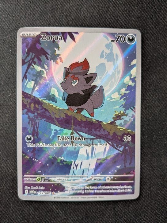 Zorua 142/086 Pokemon Kaart - Zo goed als nieuw, Ophalen of Verzenden, Zo goed als nieuw, Losse kaart, Foil