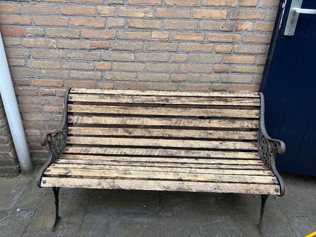 Sier tuinbankje, Ophalen, Gebruikt, Hout