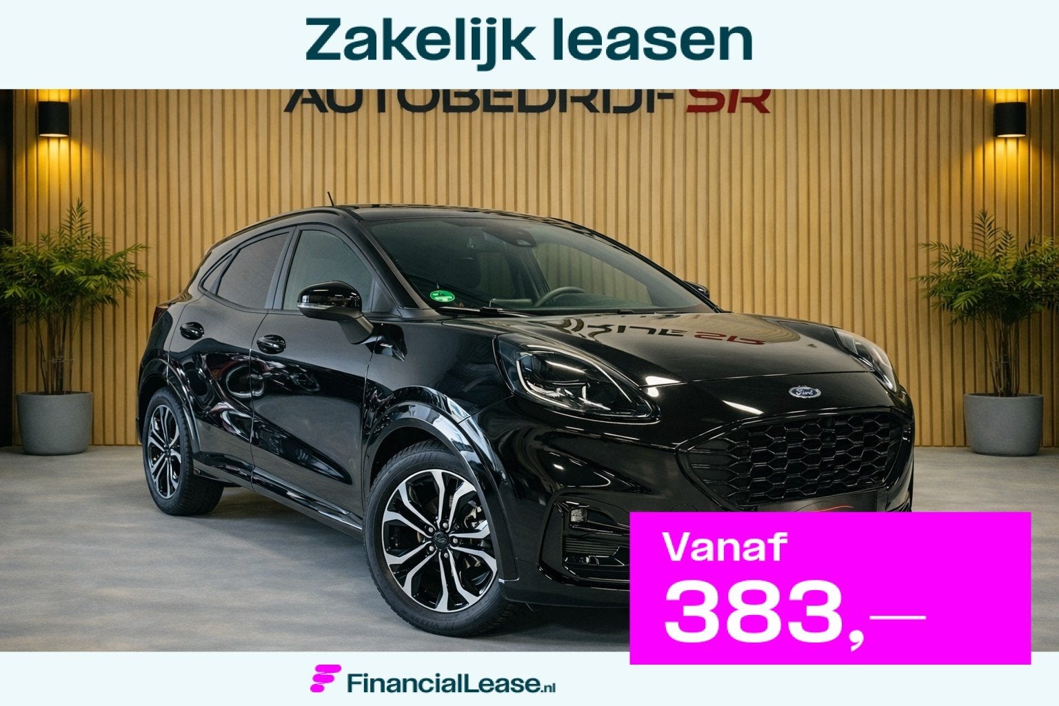 Ford Puma 1.0 EcoBoost ST-Line X Electrische Kofferklep! 155, 1226 kg, Leder en Stof, Zwart, Bedrijf