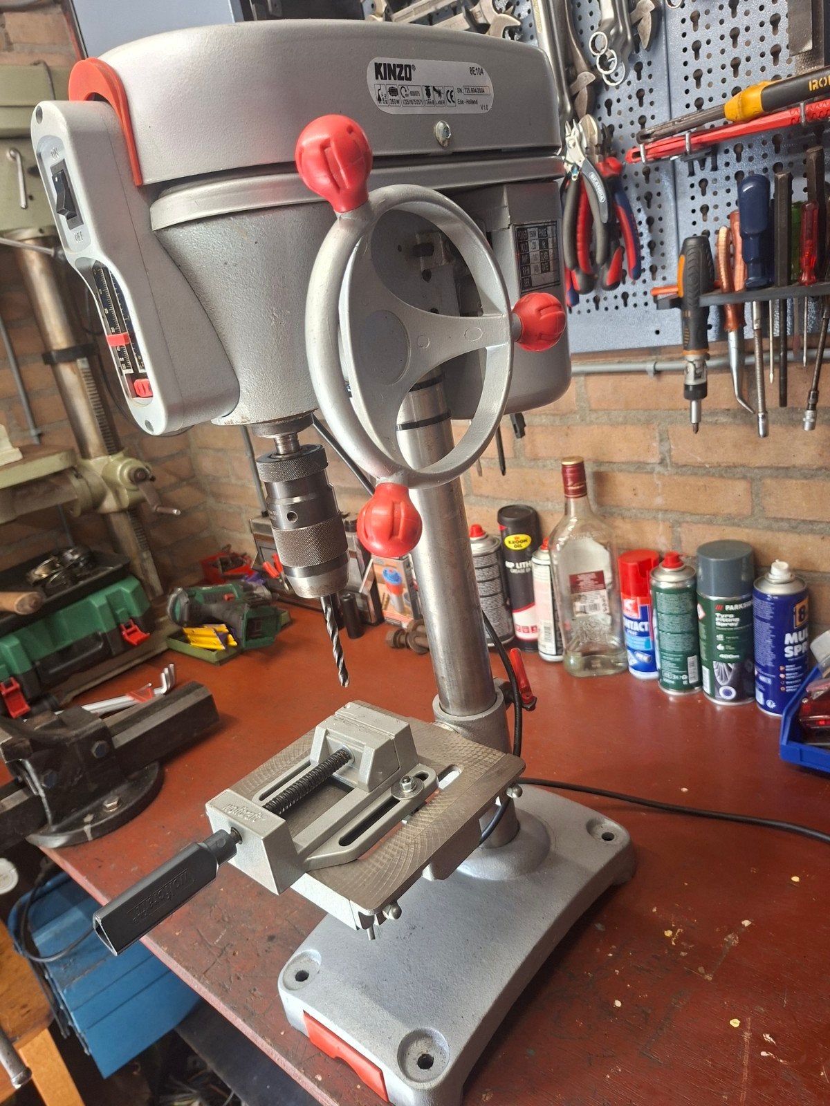 Kinzo Kolomboormachine 16mm kop, Doe-het-zelf en Verbouw, Ophalen, Gebruikt, Minder dan 400 watt, Kolomboormachine