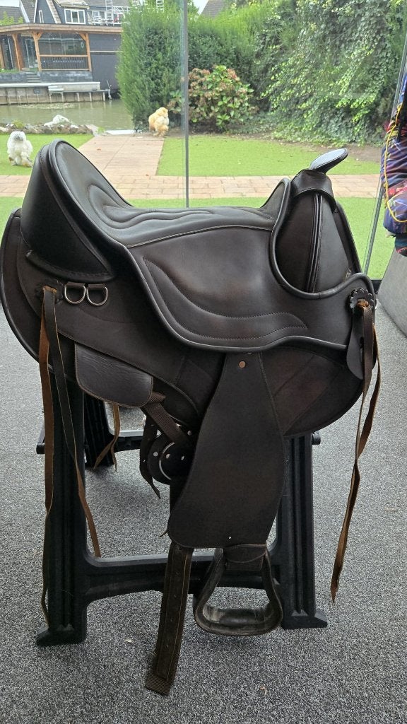 zadel Edix Tequiro geheel compleet, nog geen jaar oud, Ophalen, Gebruikt, Wijd, M (17 inch)