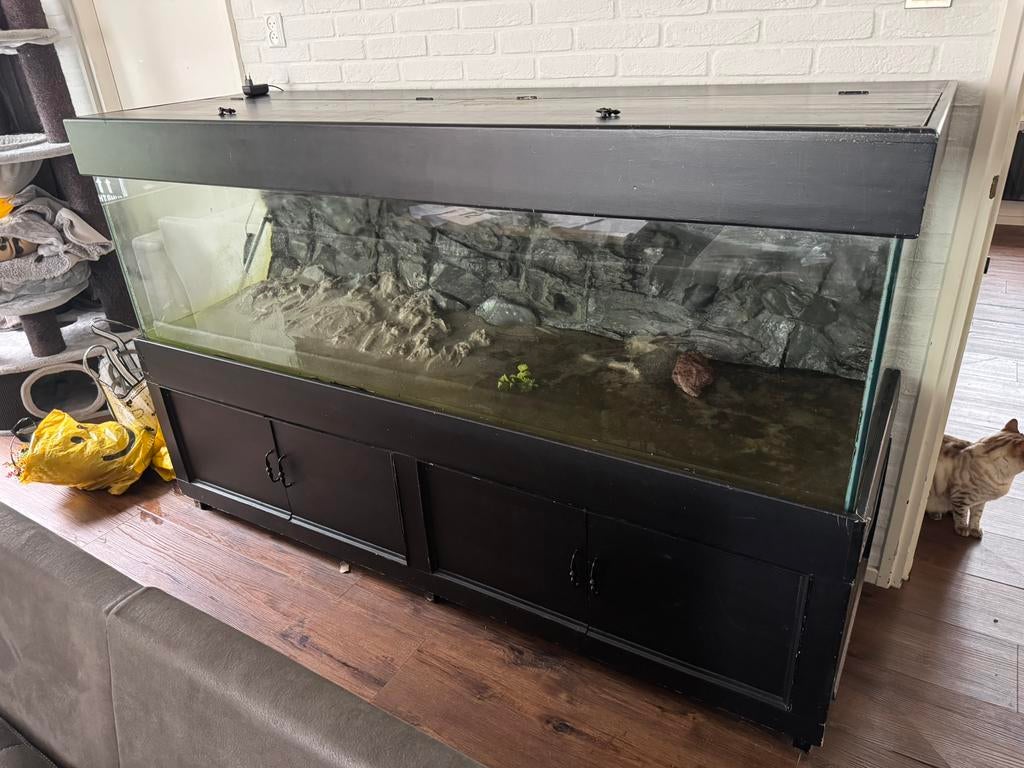 Groot Aquarium 200 cm (600Liter) compleet, Ophalen, Leeg aquarium