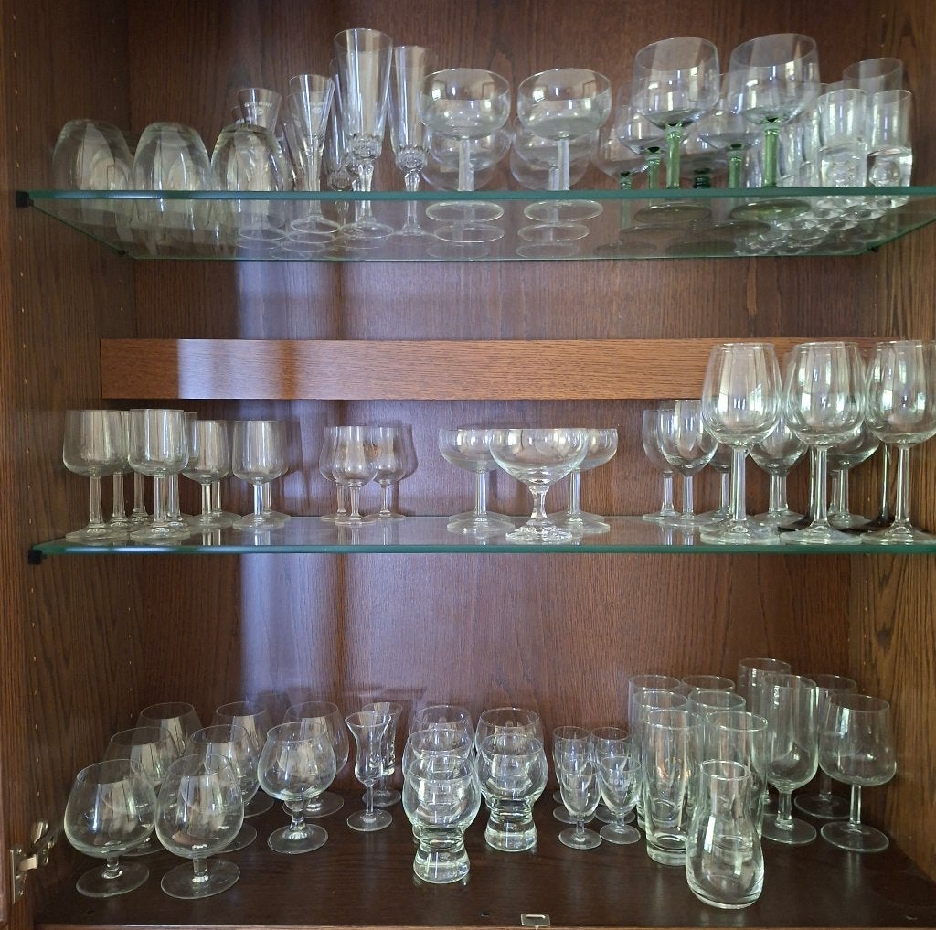 Compleet glasservies, Verzamelen, Glas en Borrelglaasjes, Ophalen, Zo goed als nieuw, Overige typen