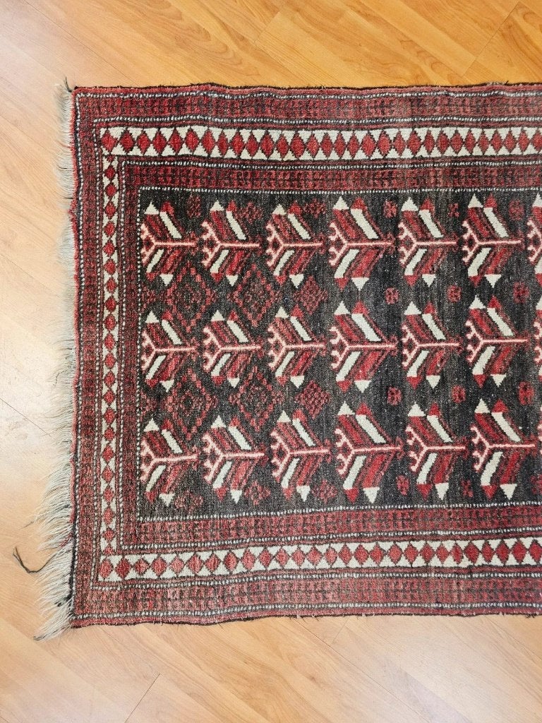 Vintage Oosters tribaal tapijt 140/96, Antiek en Kunst, Ophalen of Verzenden