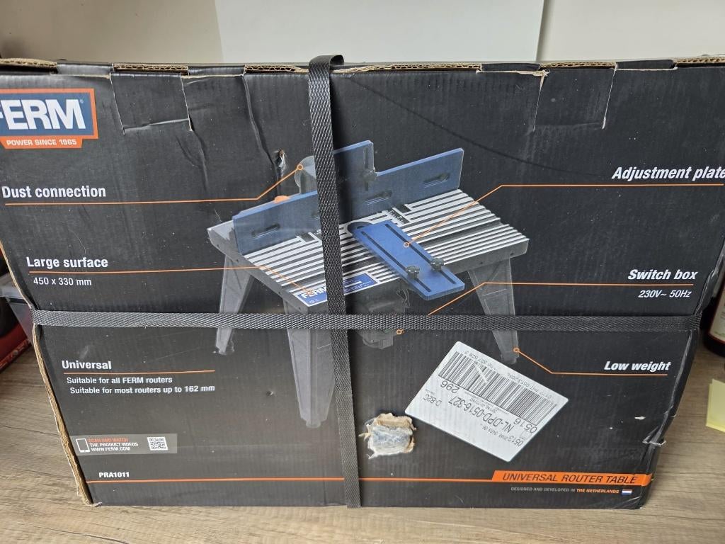 Boven frees tafel PRA1011 FERM, Doe-het-zelf en Verbouw, Gereedschap | Overige machines, Ophalen of Verzenden, Nieuw