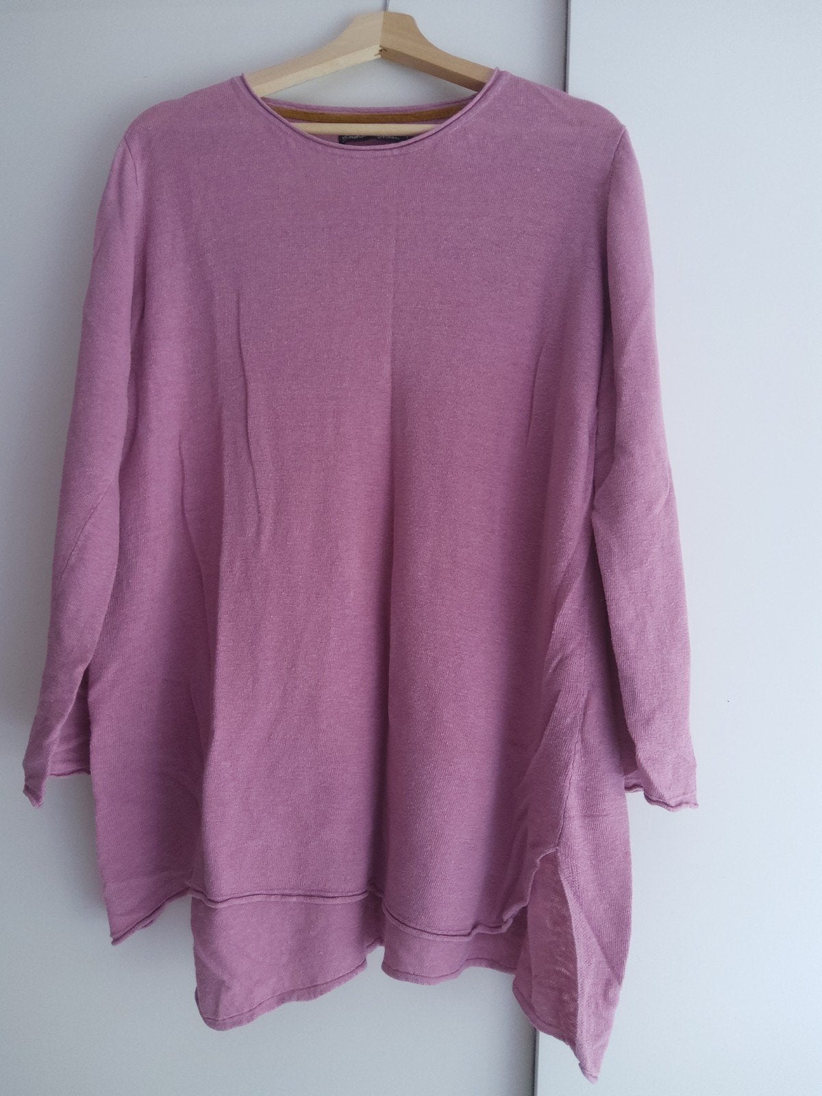 Gudrun Sjoden, linnen tuniek, L, roze, zgan., Maat 46/48 (XL) of groter, Ophalen of Verzenden, Zo goed als nieuw, Korte mouw