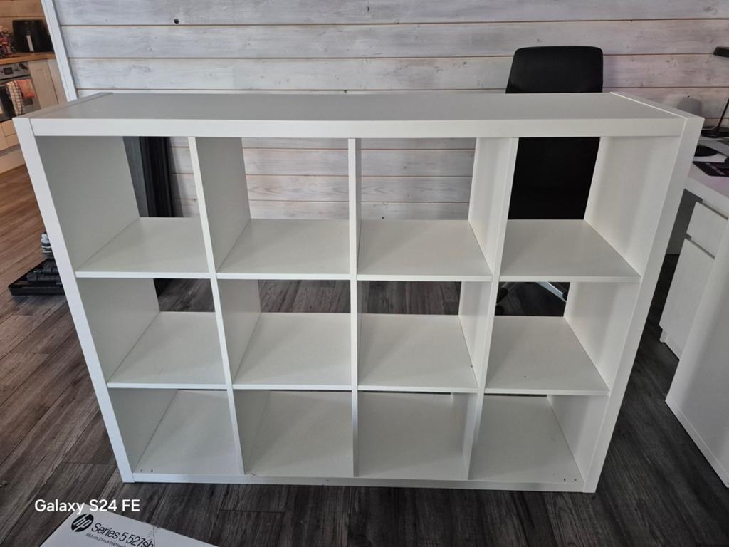 Witte IKEA Kallax kast 3x4 vakken, Ophalen of Verzenden, Gebruikt