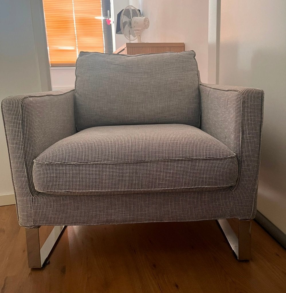 Fauteuil, Ophalen, 75 tot 100 cm, Zo goed als nieuw, Stof