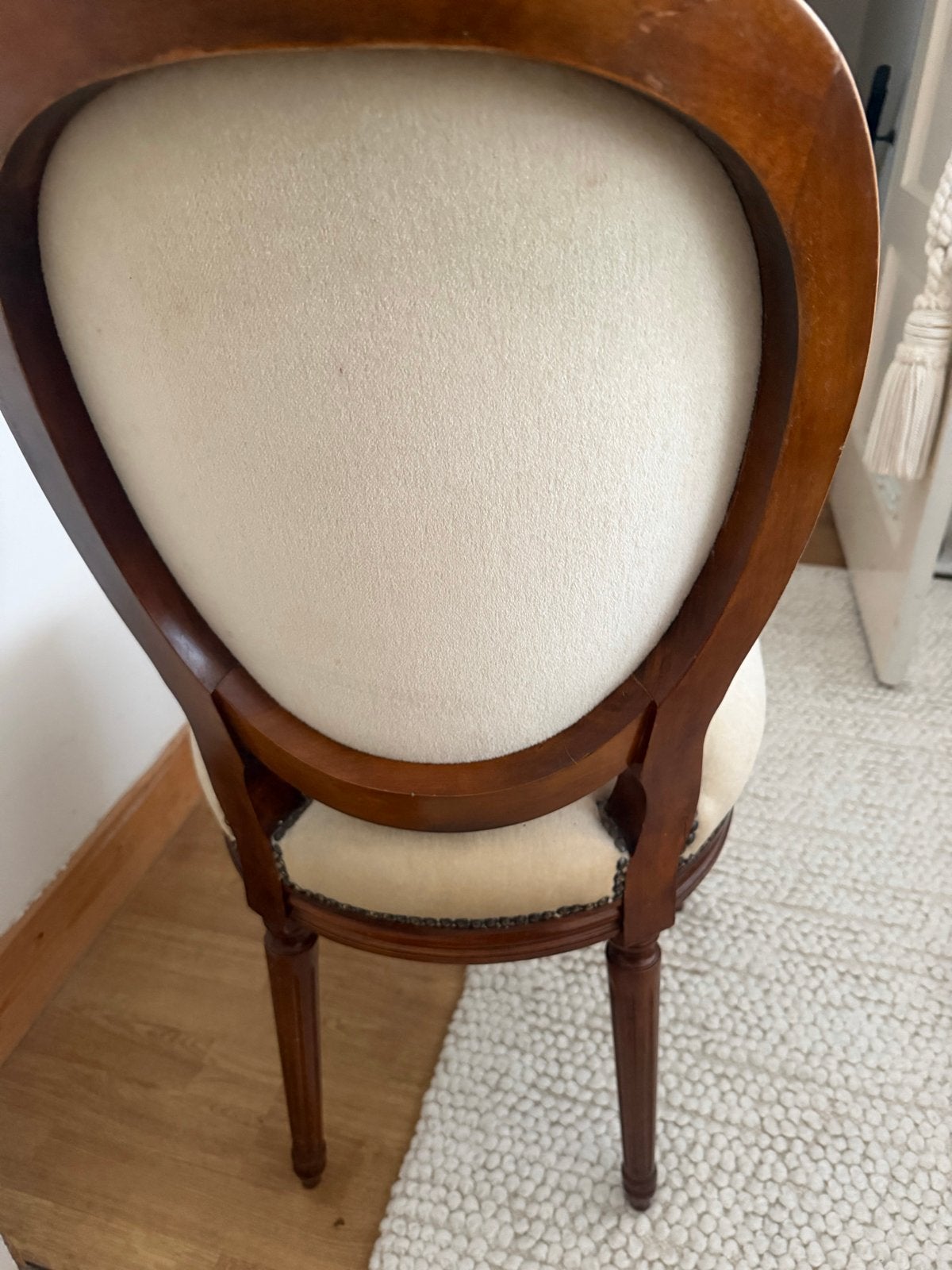 4 Antieke Biedermeier stoelen met velours stoffering, Antiek en Kunst, Ophalen