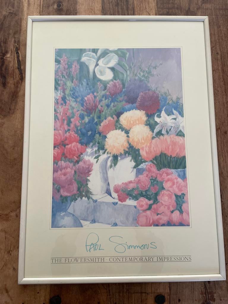 Paul Simmons "The Flowersmith" ingelijste print, Ophalen