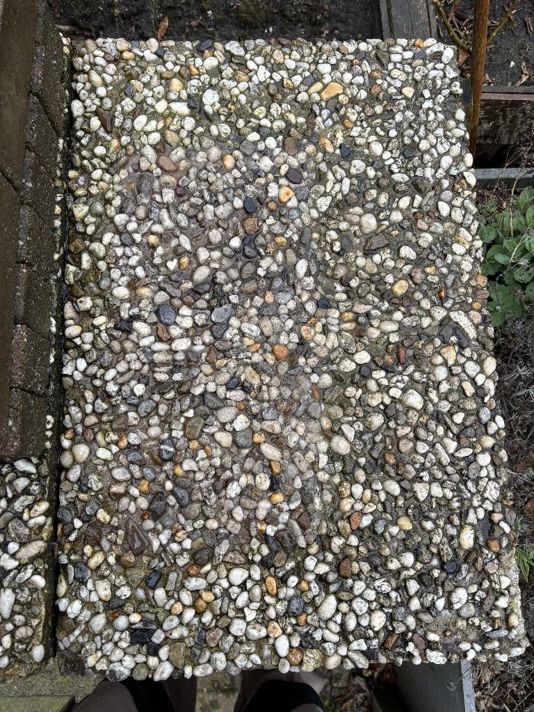 Grindtegels wit, Ophalen, Gebruikt, 5 tot 10 m², Beton