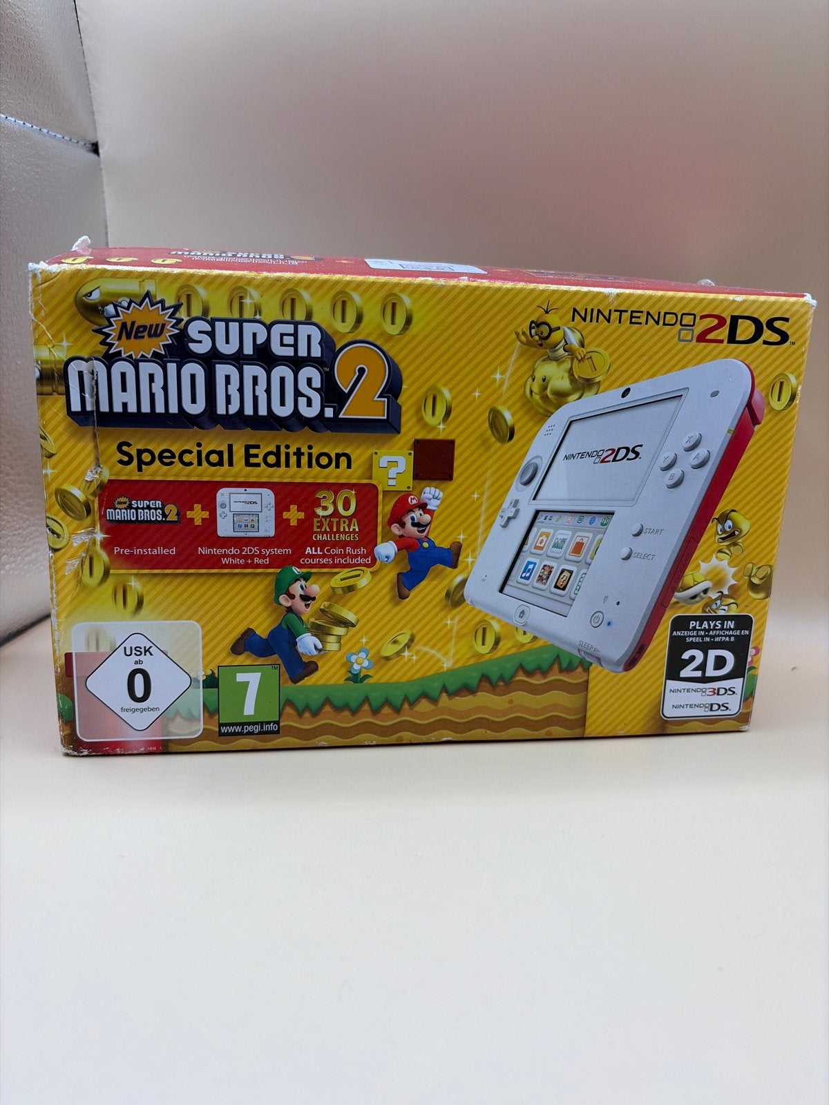 Nintendo 2DS met New Super Mario Bros. 2 Special Edition, Spelcomputers en Games, Spelcomputers | Nintendo 2DS en 3DS, Wit, 2DS