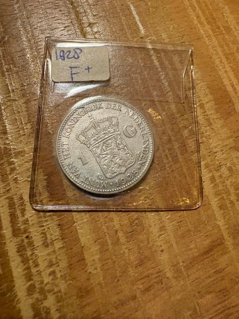 1 gulden 1928 zilver, Ophalen of Verzenden, Koningin Wilhelmina, ½ gulden