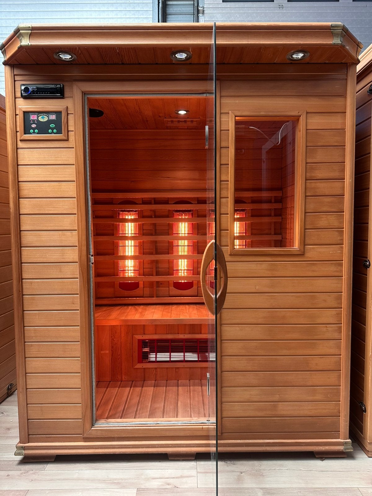 Showmodel Combi Sauna | Infrarood + 3,5kW Harvia 230V| OP=OP, Info@inner-stillness.nl, Fins of Traditioneel, 7665VB, Complete sauna