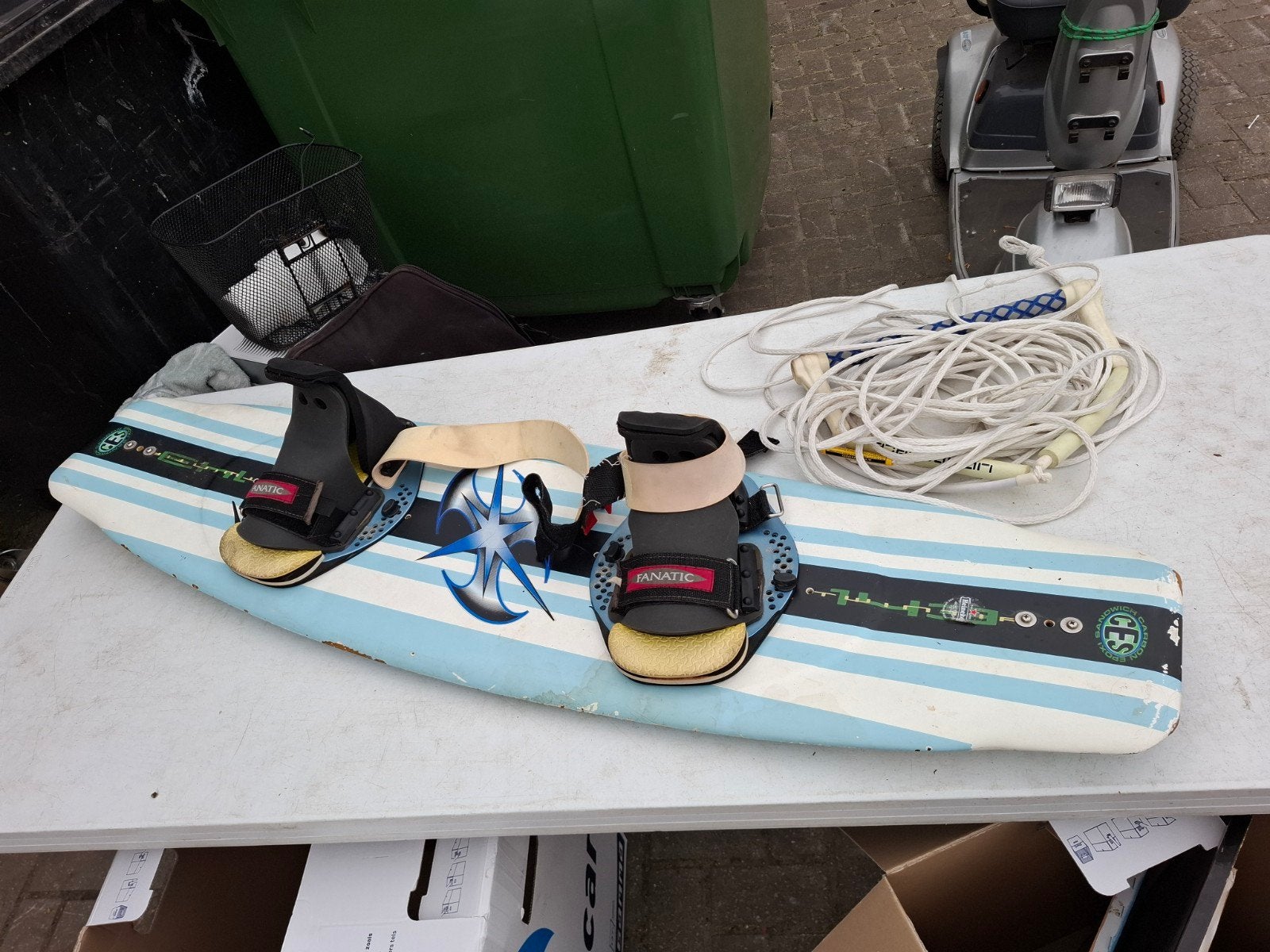 Fanatic Windsurfplank met North Sails Zeil en Tas, Watersport en Boten, Windsurfen, Ophalen, Met draagtas, Gebruikt, Minder dan 250 cm