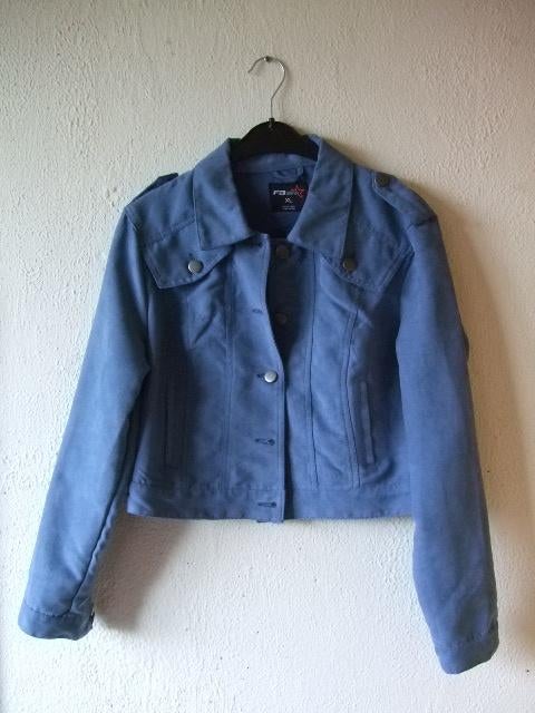 blauw "suede"jasje van Sister mt m (40-42), Maat 38/40 (M), Blauw, Ophalen of Verzenden, Zo goed als nieuw