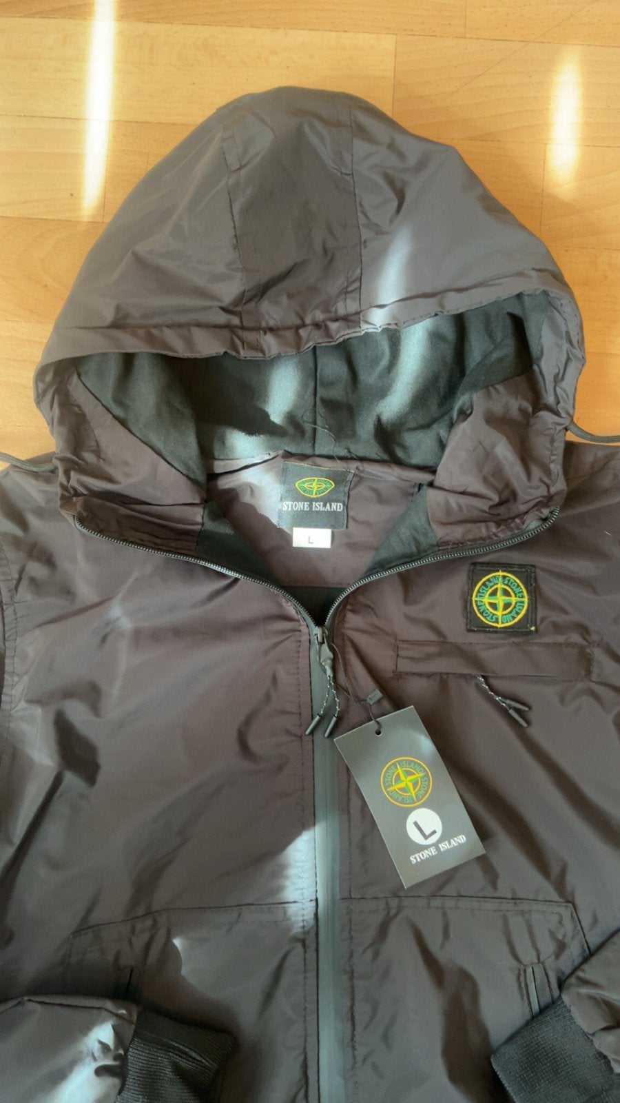 Stone Island jas/vest - Hoogste kwaliteit - Maat S, Verzenden, Zo goed als nieuw, Maat 46 (S) of kleiner, Zwart