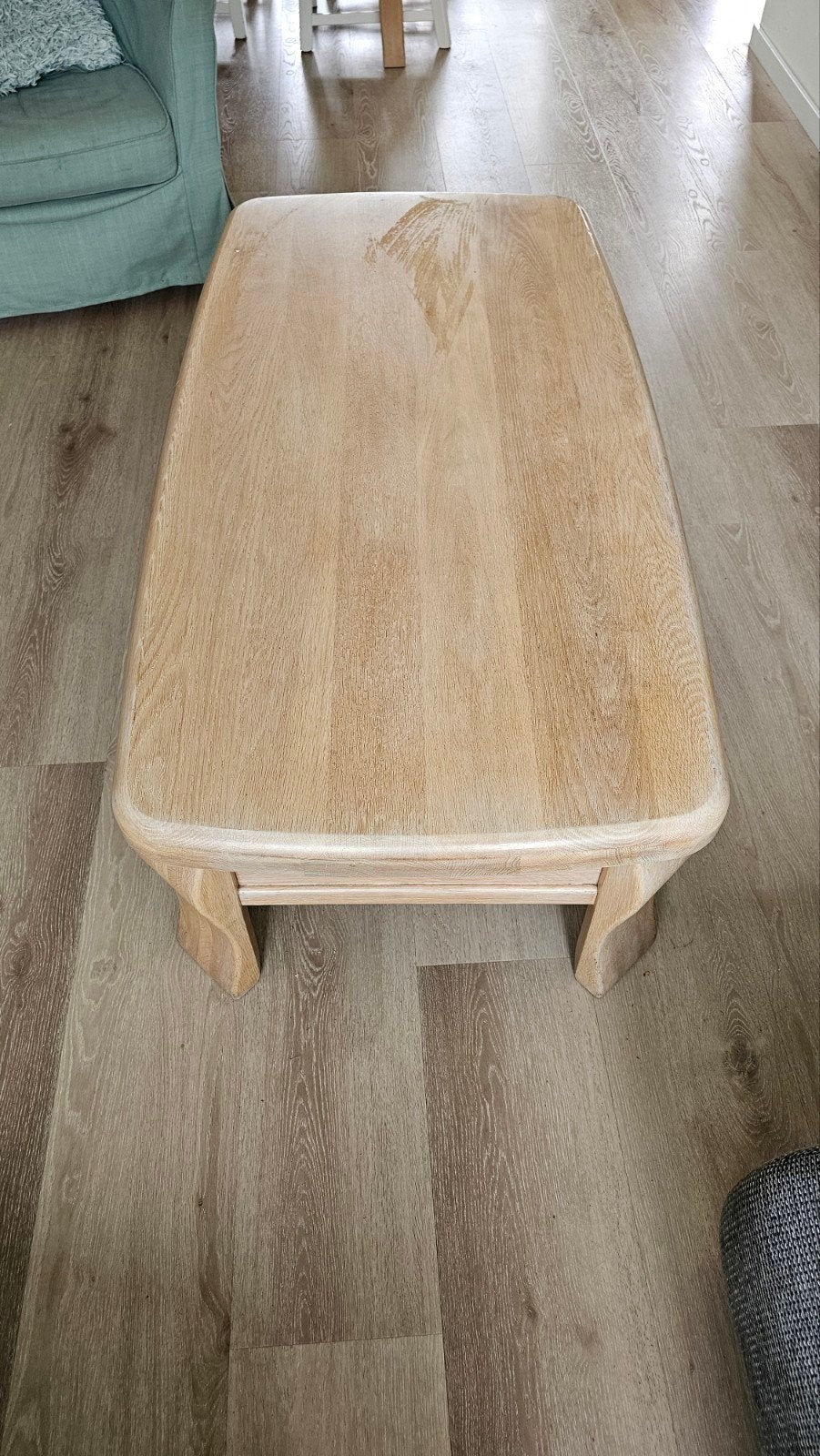 eikenhout salontafel, Huis en Inrichting, Ophalen, Rechthoekig, 100 tot 150 cm, 50 tot 100 cm