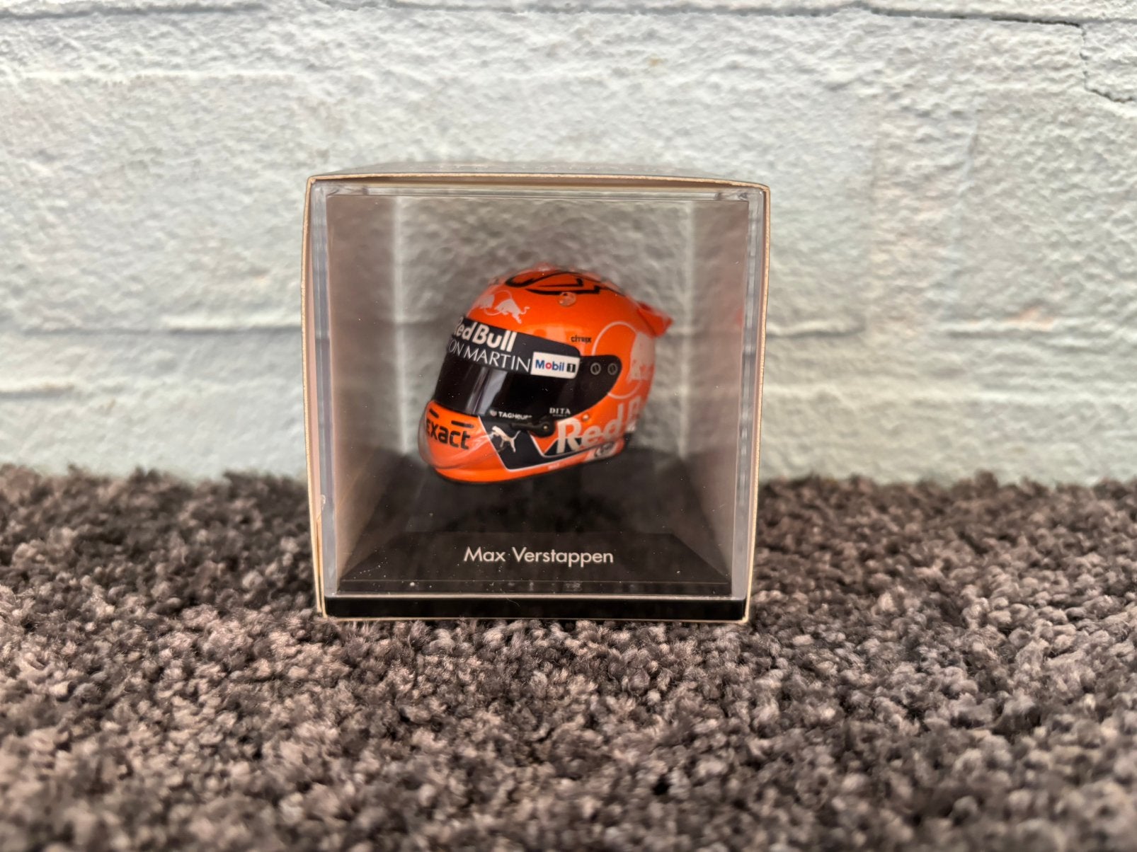 Max verstappen helm 1:8 spa 2018, Verzamelen, Ophalen of Verzenden, Zo goed als nieuw, Formule 1