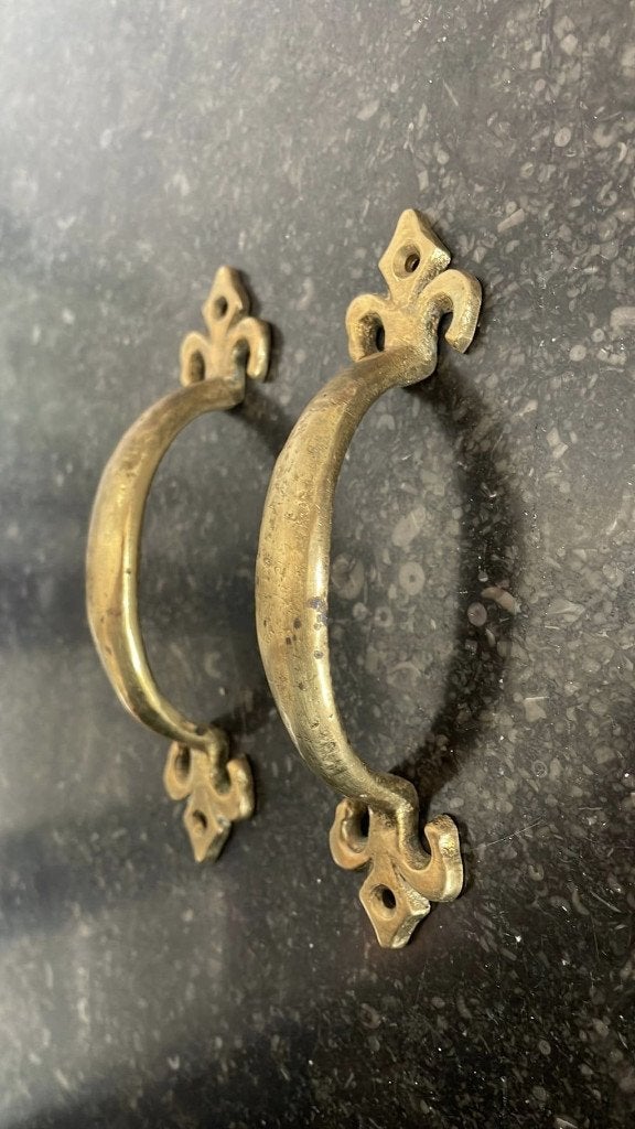 1set van 2 Schuifraamgrepen / Deurgrepen FRANSE LELIE grepen, Ophalen of Verzenden