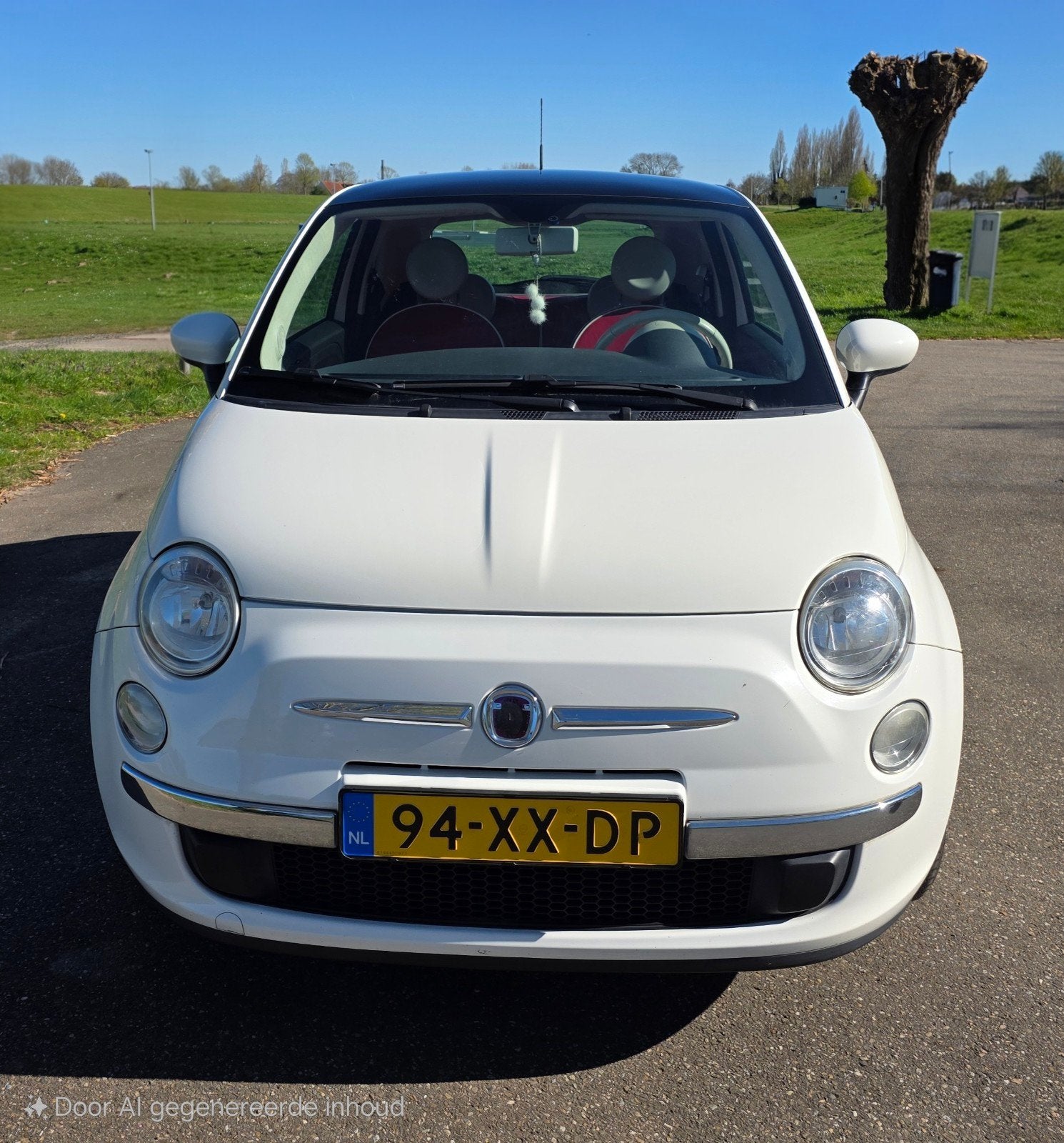 Fiat 500 1.4 16V 73KW C 2007 Wit - weinig km, Voorwielaandrijving, 31 €/maand, 4 cilinders, 100 pk