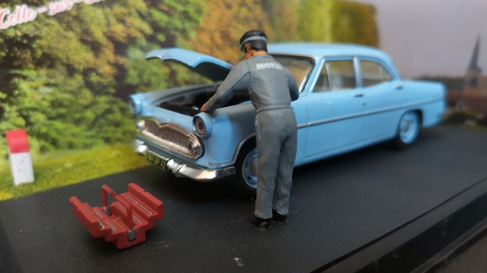Simca Trianon 1:43 Altaya La Route Bleue RN7 Diorama Pol, Overige merken, Auto, Verzenden, .