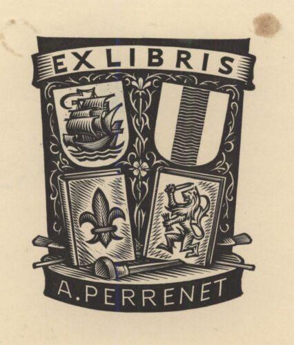 0187 Ex Libris Nederland : Nico Bulder, 1945, Antiek en Kunst, Verzenden