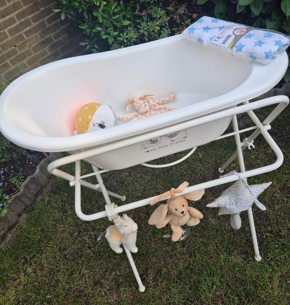 Babybad op standaard met extra's, Kinderen en Baby's, Badjes en Verzorging, Ophalen, Zo goed als nieuw, Badje