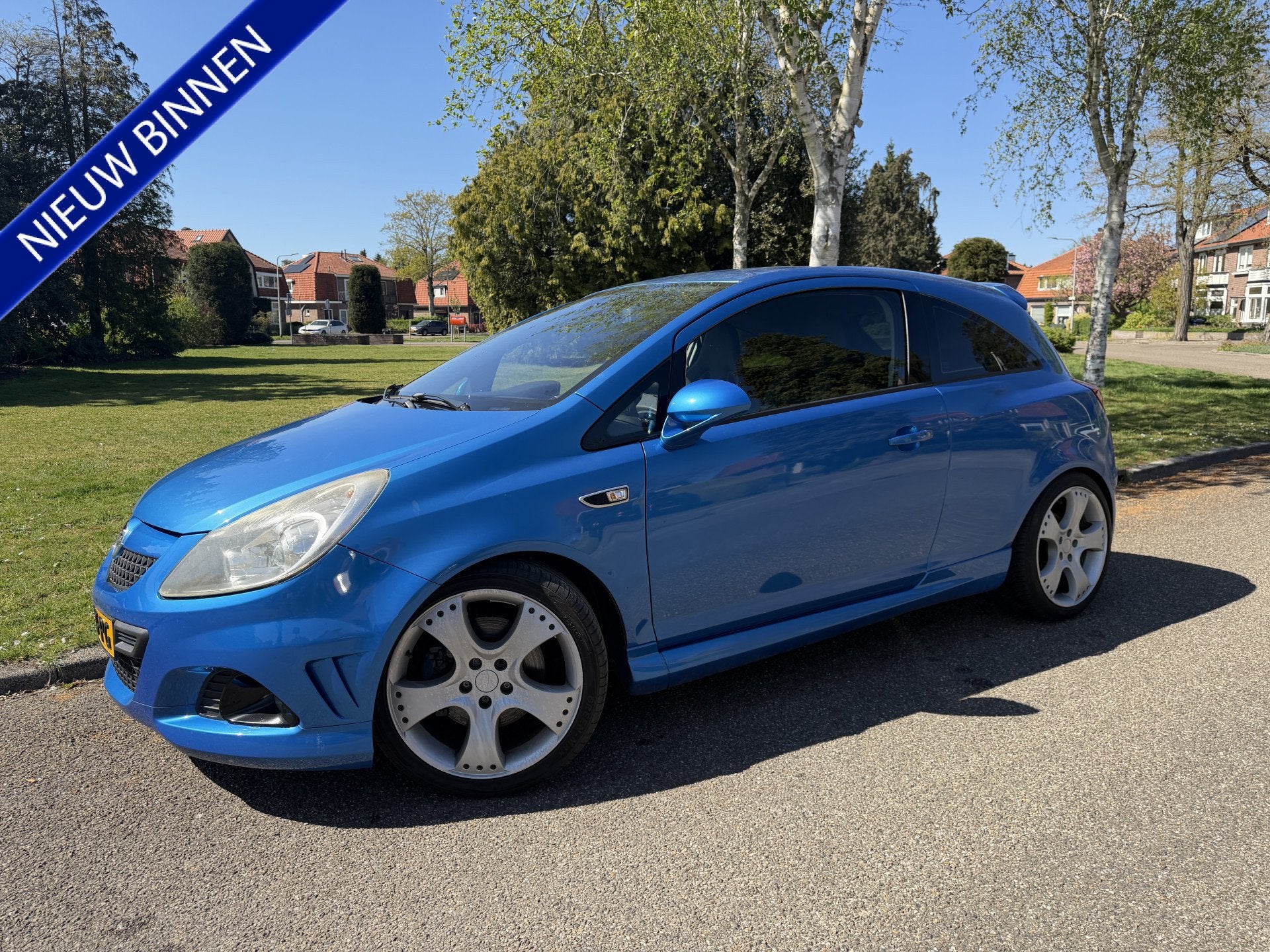 Opel Corsa 1.6-16V T OPC 192 PK apk RECARO, APPLE CARPLAY,, Auto's, Gebruikt, Blauw, Leder en Stof, Origineel Nederlands