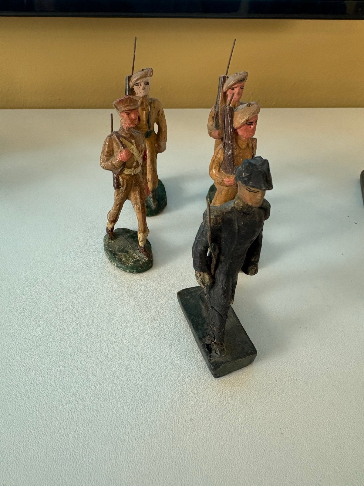 Vintage Elastolin Militaire Figuren Set - 5 Stuks, Verzamelen, Poppetjes en Figuurtjes, Ophalen of Verzenden, Gebruikt