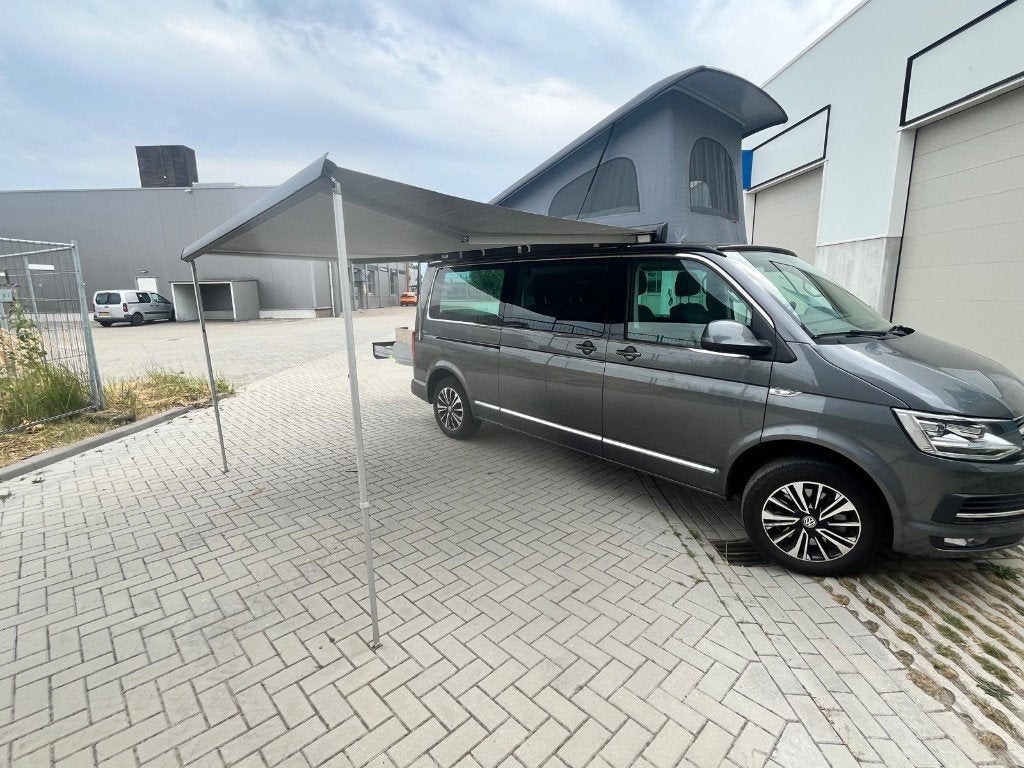 VW T6 DSG Caravelle 2017 Camper met 5 Zitplaatsen, Automaat, Buscamper of Camperbus, Luifel, Volkswagen