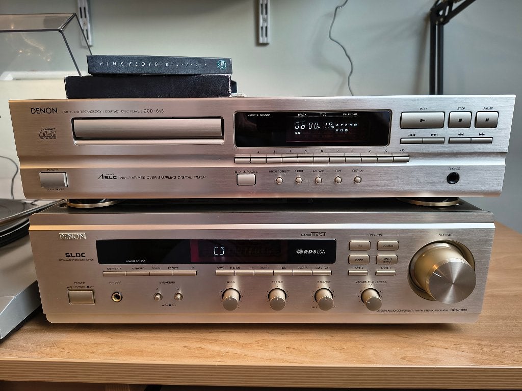 Denon DRA-1000 Receiver + DCD-615 CD-speler, Ophalen, Gebruikt, Denon, 60 tot 120 watt
