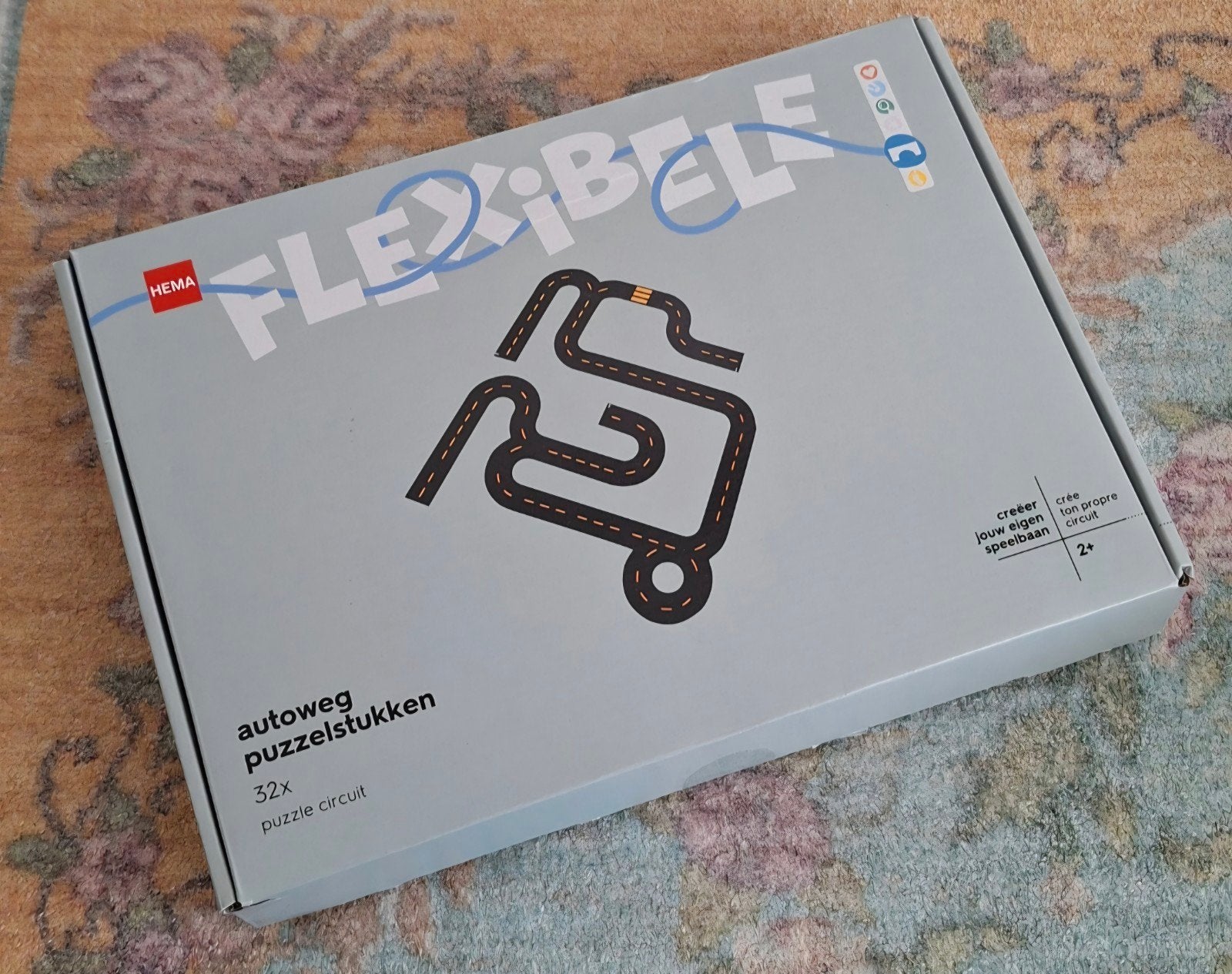 Hema Flexibele Autoweg Puzzelstukken - 32x, Overige merken, Racebaan, Zelf te bouwen, Ophalen of Verzenden
