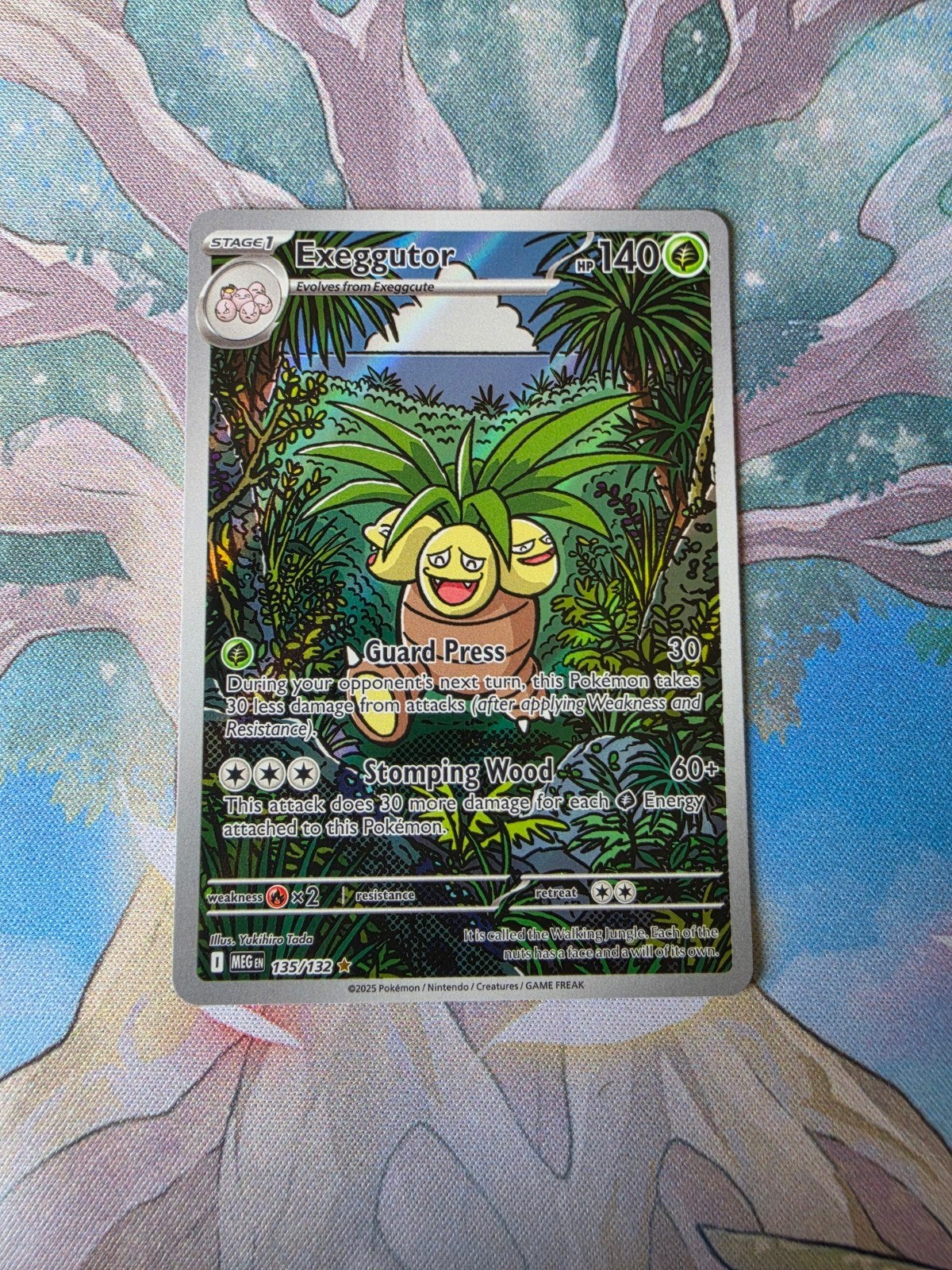 pokemon mega evolution exeggutor illustration 135/132, Ophalen of Verzenden, Nieuw, Losse kaart, Foil