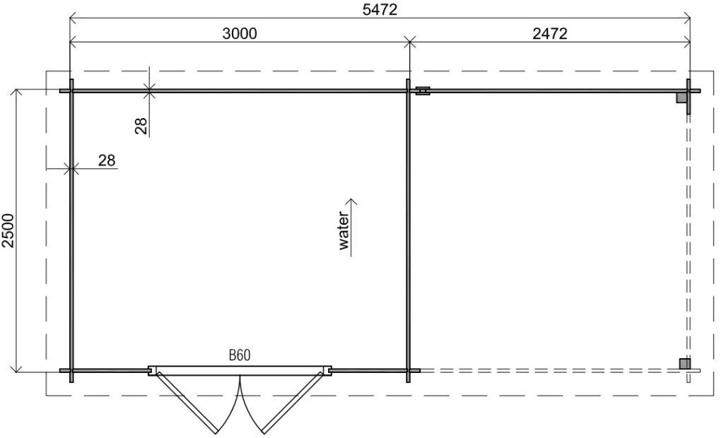 Fonteyn Basicline Jasmijn 550x250cm - Keteldruk, 200 tot 400 cm, Verzenden, Blokhut, Nieuw