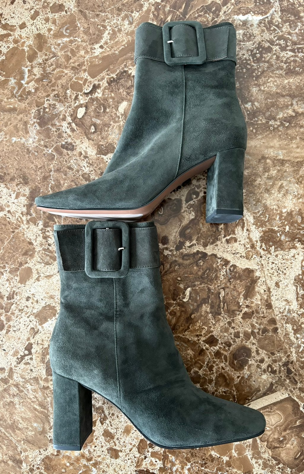 Bibi Lou suède enkellaarsjes groen/ kaki - maat 38 - nieuw, Lage of Enkellaarzen, Ophalen of Verzenden, Groen, Bibi Lou