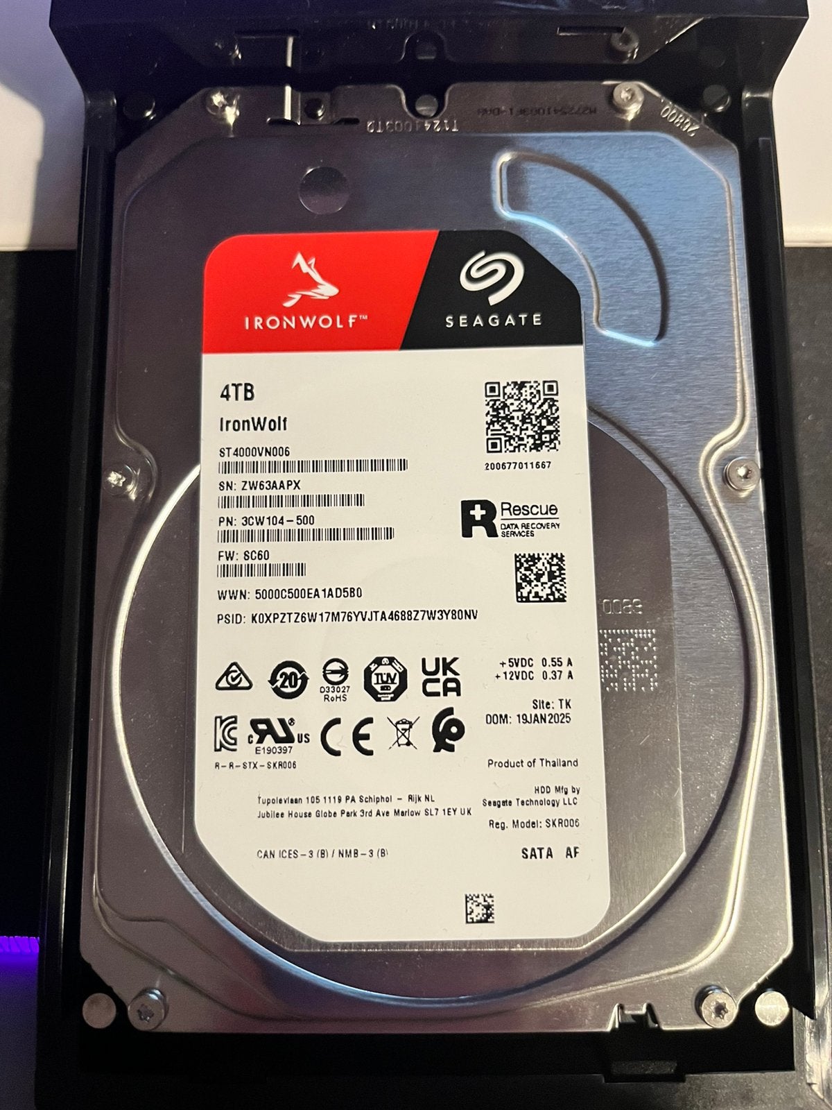 Seagate IronWolf 4TB HDD, Intern, Gebruikt, Server, Ophalen of Verzenden
