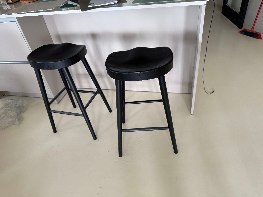 2 zara home PINE WOOD STOOL 72cm height, Gebruikt, 60 tot 90 cm, Ophalen of Verzenden, Hout