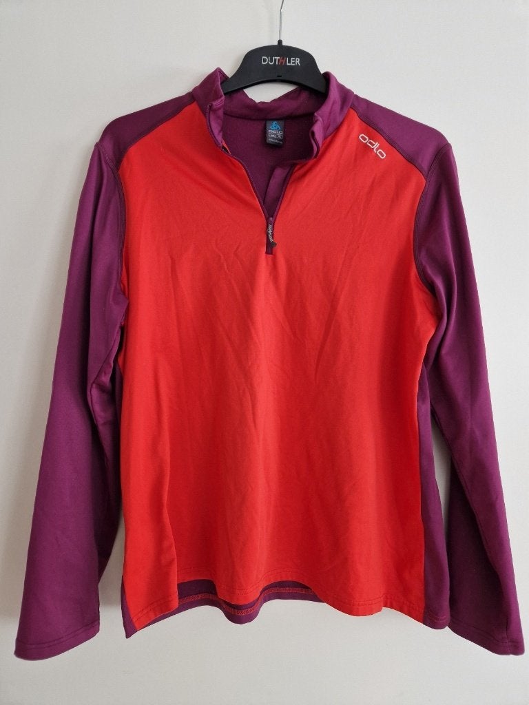 Odlo Lady XL fleecetrui/shirt XL,zgan, Maat 46/48 (XL) of groter, Oranje, Ophalen of Verzenden, Zo goed als nieuw