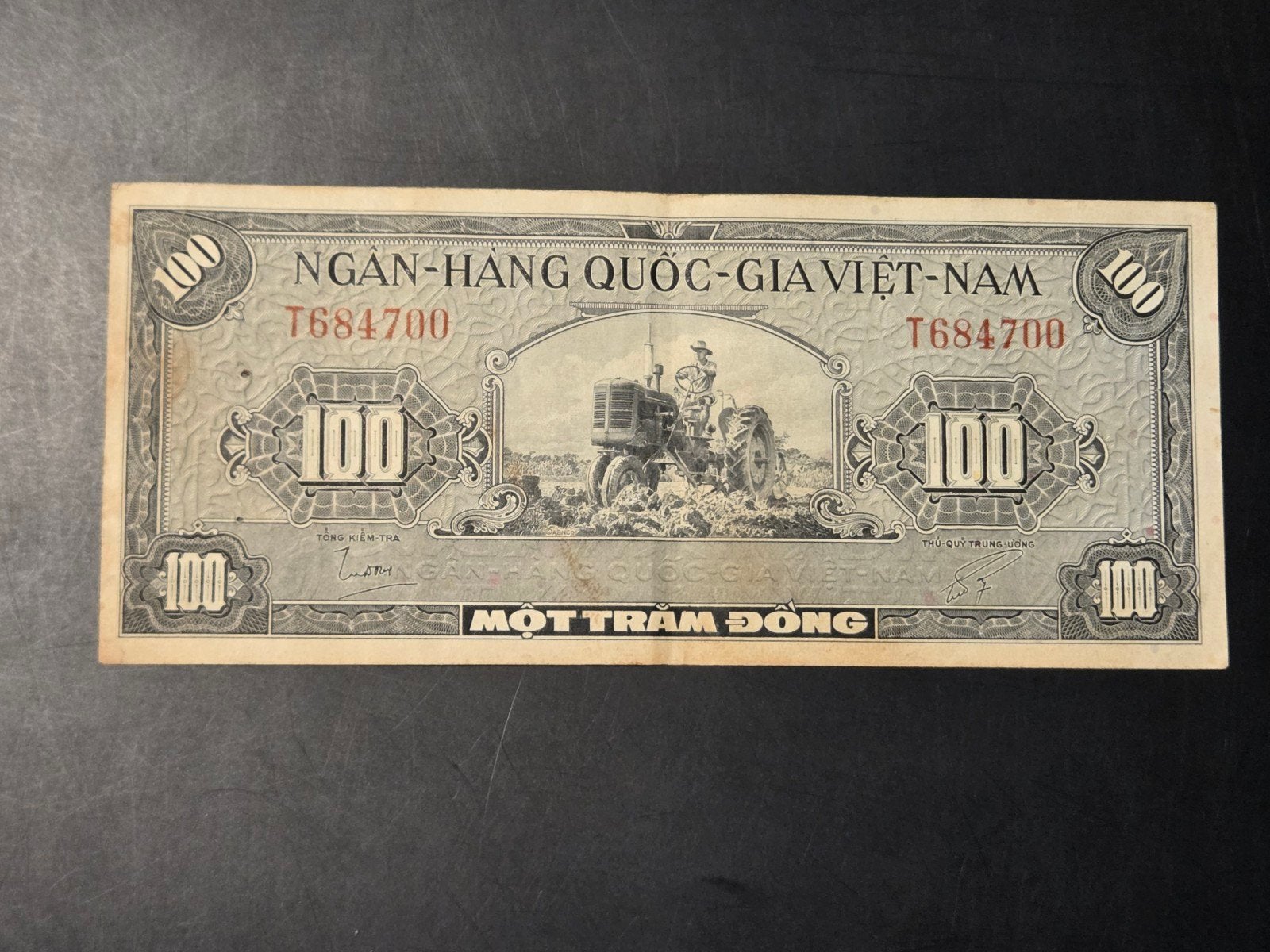 South Vietnam 100 dong 1955 VF/XF, Ophalen of Verzenden, Zuidoost-Azië