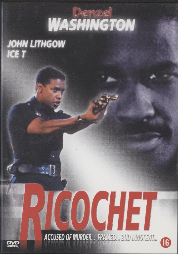 10) Ricichet: met Denzel Washington en John Lithgow, Vanaf 16 jaar, Ophalen of Verzenden, Gebruikt, Actiethriller