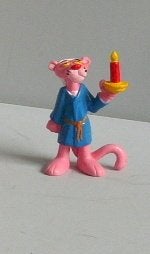 Pink Panther # met ochtendjas en kaars, Ophalen of Verzenden, Zo goed als nieuw