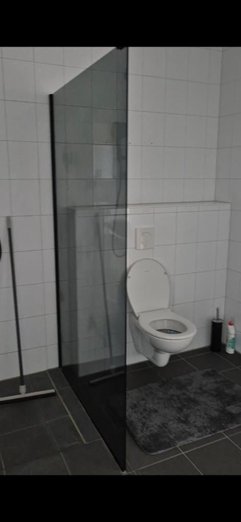 Douchescherm gesmoked glas dik Gratis, Huis en Inrichting, Badkamer | Badkamermeubels, Ophalen, Overige typen, 50 tot 100 cm, Minder dan 100 cm
