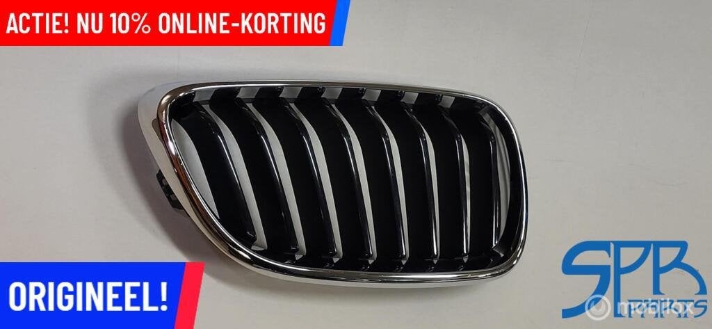 Grille BMW 2 SERIE F22 F23 F87 CHROOM GRILL NIER RECHTS ORGI, Auto-onderdelen, Gebruikt, Ophalen of Verzenden, BMW, BMW