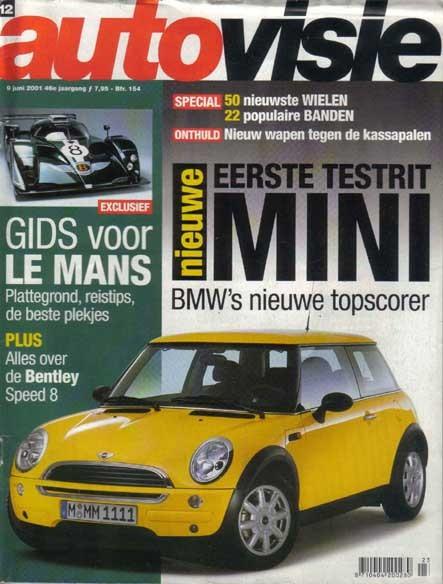 Autovisie 12 2001 : Mini Cooper - Hyundai Sonata - Toyota, Ophalen of Verzenden, Gelezen, Algemeen